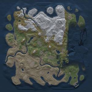 Thumbnail Rust Map: Procedural Map, Size: 4500, Seed: 1292766374, 16 Monuments