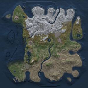 Thumbnail Rust Map: Procedural Map, Size: 3750, Seed: 2076643231, 15 Monuments