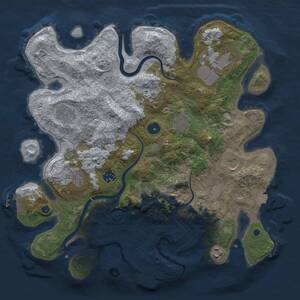 Thumbnail Rust Map: Procedural Map, Size: 3750, Seed: 1530445713, 16 Monuments