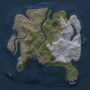 Thumbnail Rust Map: Procedural Map, Size: 3000, Seed: 2040485263, 10 Monuments