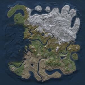 Thumbnail Rust Map: Procedural Map, Size: 4250, Seed: 50681554, 16 Monuments