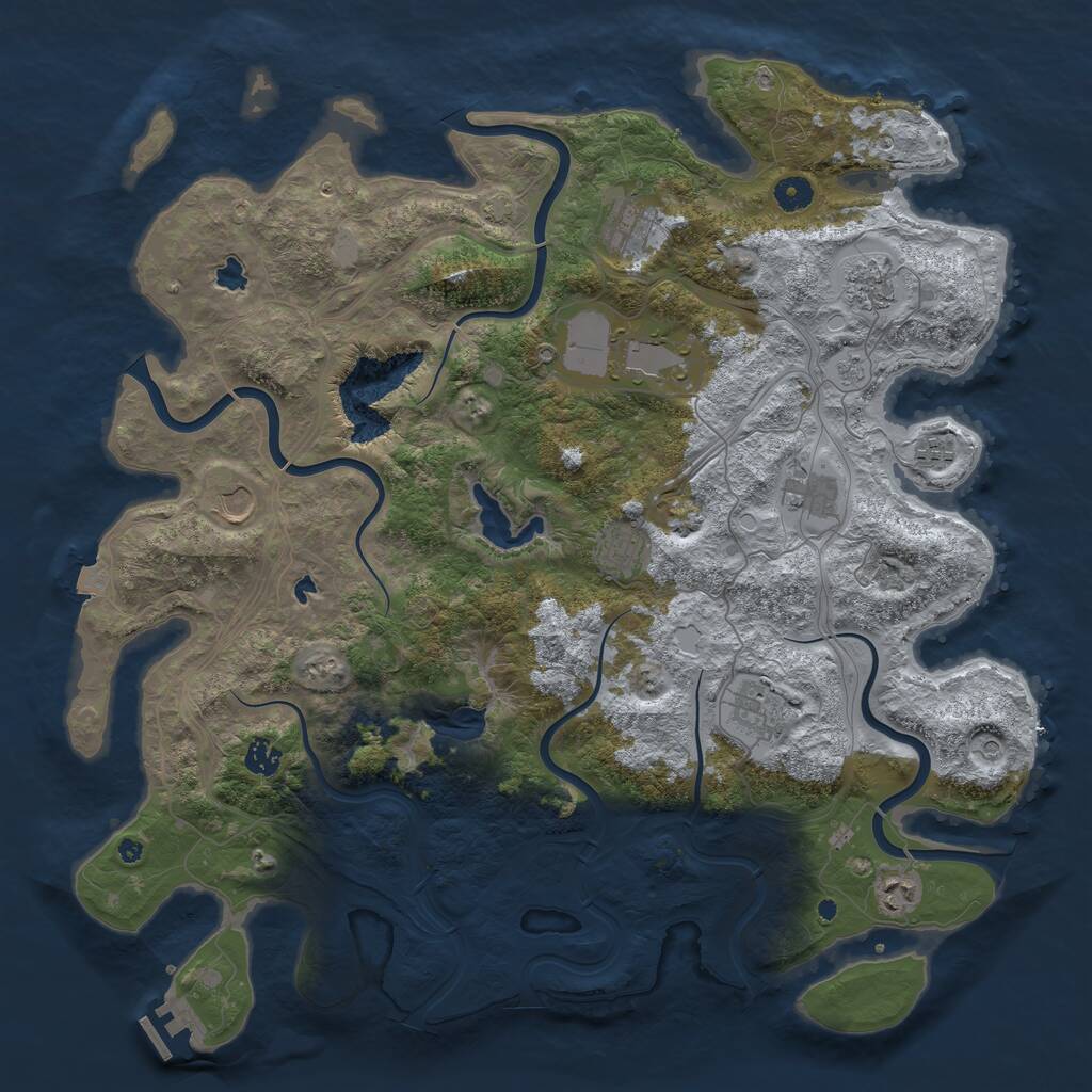 Rust Map: Procedural Map, Size: 4500, Seed: 20260704, 15 Monuments