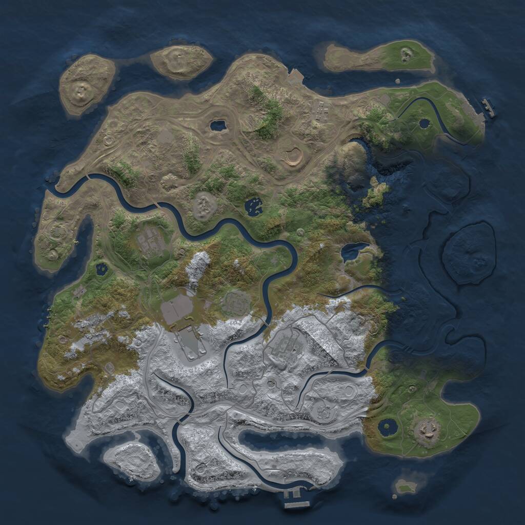 Rust Map: Procedural Map, Size: 4250, Seed: 567088566, 15 Monuments