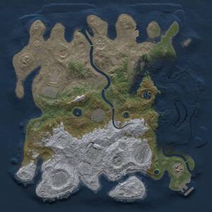 Thumbnail Rust Map: Procedural Map, Size: 3750, Seed: 190534, 17 Monuments
