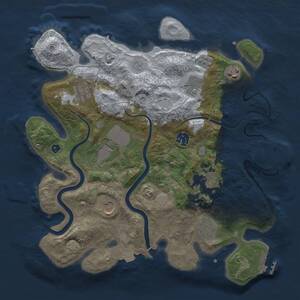 Thumbnail Rust Map: Procedural Map, Size: 3500, Seed: 351039949, 15 Monuments