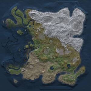 Thumbnail Rust Map: Procedural Map, Size: 3700, Seed: 1011047688, 17 Monuments