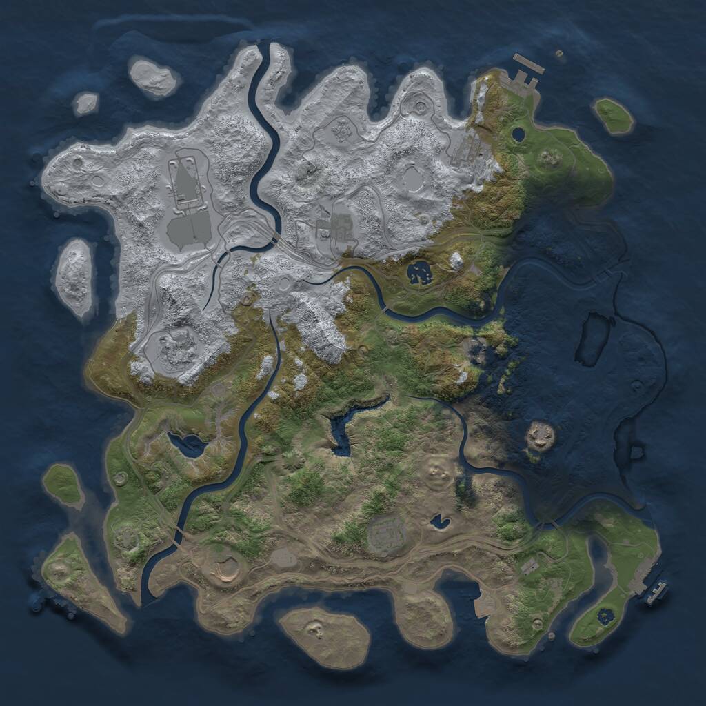 Rust Map: Procedural Map, Size: 4250, Seed: 5832805, 15 Monuments