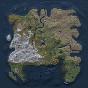 Thumbnail Rust Map: Procedural Map, Size: 4000, Seed: 1537260113, 16 Monuments