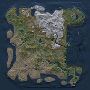 Thumbnail Rust Map: Procedural Map, Size: 4499, Seed: 1205299699, 17 Monuments