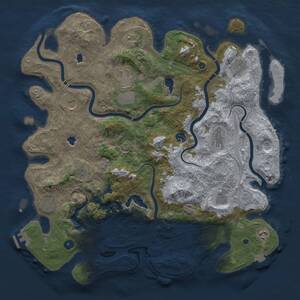 Thumbnail Rust Map: Procedural Map, Size: 4500, Seed: 996389942, 17 Monuments