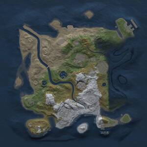 Thumbnail Rust Map: Procedural Map, Size: 3000, Seed: 7482916, 11 Monuments