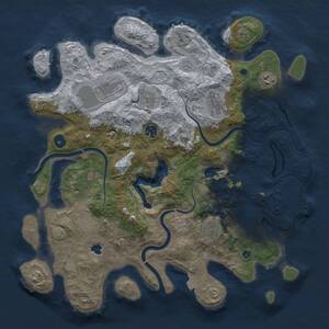 Thumbnail Rust Map: Procedural Map, Size: 4000, Seed: 550276214, 15 Monuments