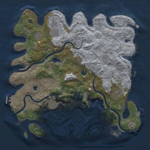Thumbnail Rust Map: Procedural Map, Size: 4200, Seed: 1407355853, 16 Monuments