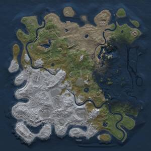 Thumbnail Rust Map: Procedural Map, Size: 4500, Seed: 1406273764, 15 Monuments