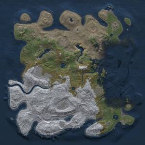 Thumbnail Rust Map: Procedural Map, Size: 4000, Seed: 1885963147, 15 Monuments