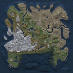 Thumbnail Rust Map: Procedural Map, Size: 4500, Seed: 1454823728, 16 Monuments