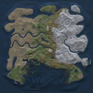 Thumbnail Rust Map: Procedural Map, Size: 4250, Seed: 1753498510, 16 Monuments