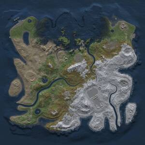 Thumbnail Rust Map: Procedural Map, Size: 3700, Seed: 1871753486, 15 Monuments