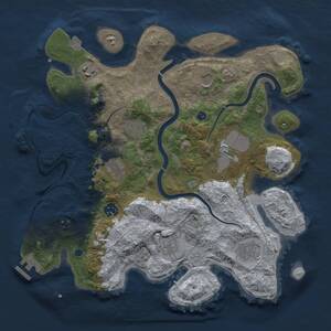 Thumbnail Rust Map: Procedural Map, Size: 3600, Seed: 937431, 15 Monuments