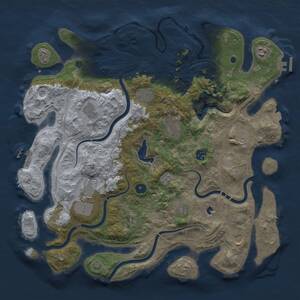 Thumbnail Rust Map: Procedural Map, Size: 4250, Seed: 74729962, 17 Monuments