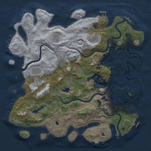 Thumbnail Rust Map: Procedural Map, Size: 4500, Seed: 1218645877, 15 Monuments