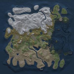 Thumbnail Rust Map: Procedural Map, Size: 4250, Seed: 1327314644, 17 Monuments