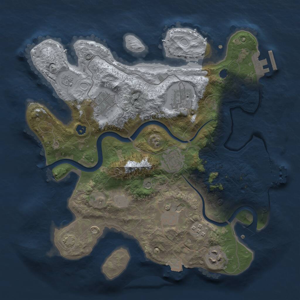 Rust Map: Procedural Map, Size: 3000, Seed: 1585110560, 12 Monuments