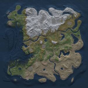 Thumbnail Rust Map: Procedural Map, Size: 4500, Seed: 1886240158, 17 Monuments