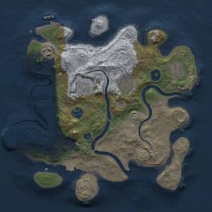 Thumbnail Rust Map: Procedural Map, Size: 3000, Seed: 1841321232, 12 Monuments