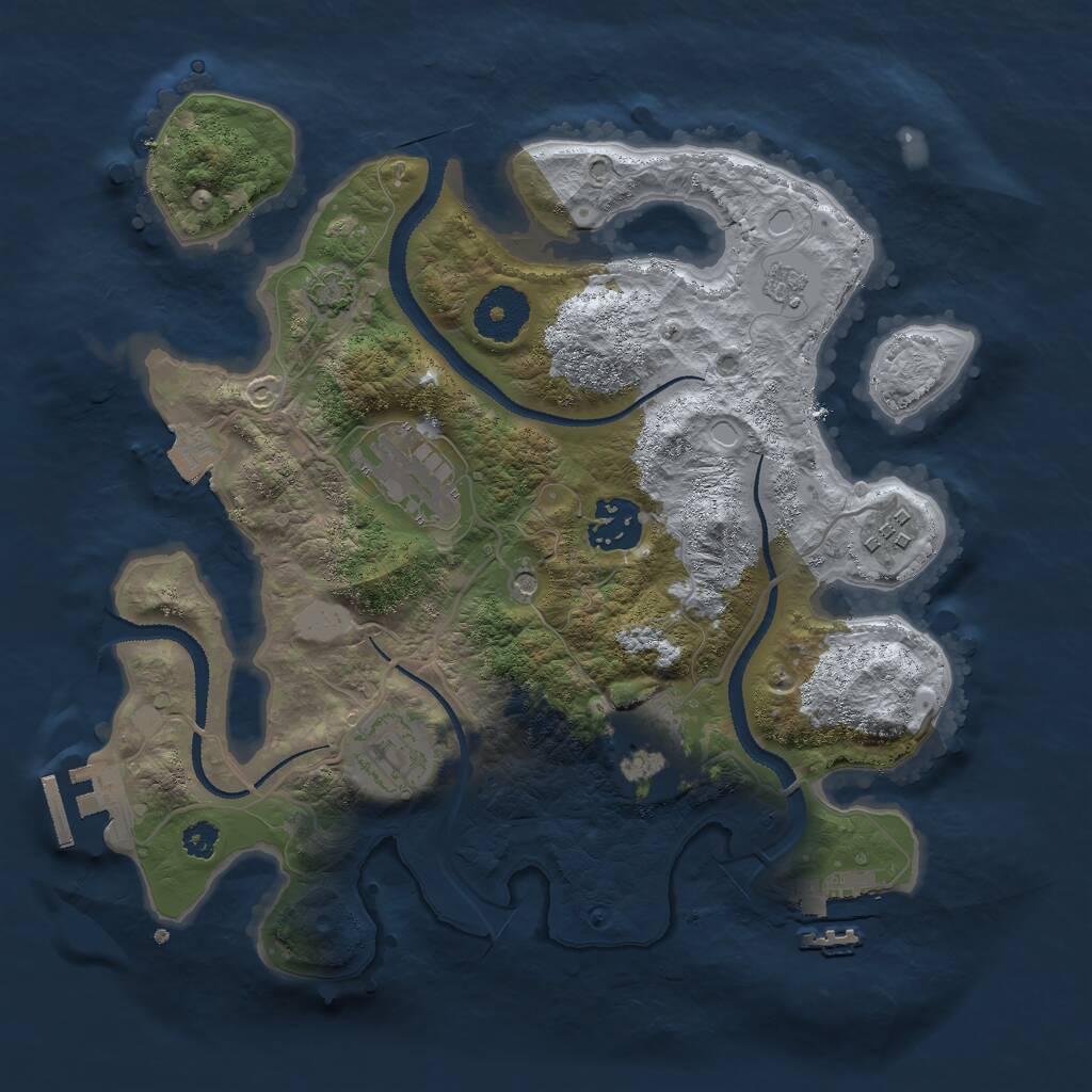 Rust Map: Procedural Map, Size: 3000, Seed: 217480018, 11 Monuments