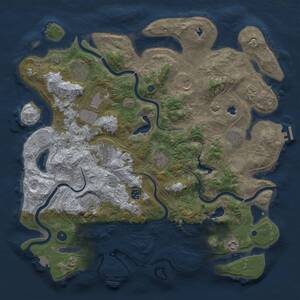 Thumbnail Rust Map: Procedural Map, Size: 4500, Seed: 583809550, 17 Monuments