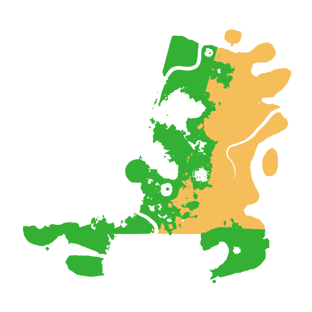 Biome Rust Map: Procedural Map, Size: 3700, Seed: 77777