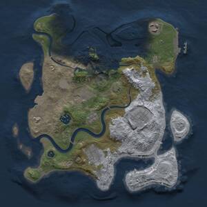 Thumbnail Rust Map: Procedural Map, Size: 3000, Seed: 1460013057, 12 Monuments
