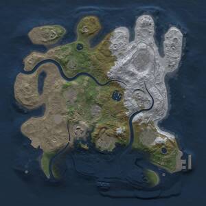 Thumbnail Rust Map: Procedural Map, Size: 3000, Seed: 1131452885, 12 Monuments