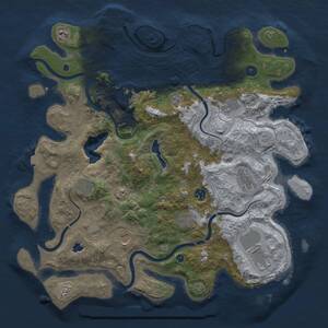 Thumbnail Rust Map: Procedural Map, Size: 4300, Seed: 1967920827, 15 Monuments