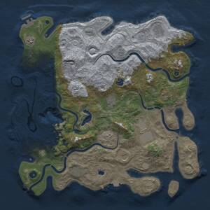 Thumbnail Rust Map: Procedural Map, Size: 4250, Seed: 2018398069, 16 Monuments