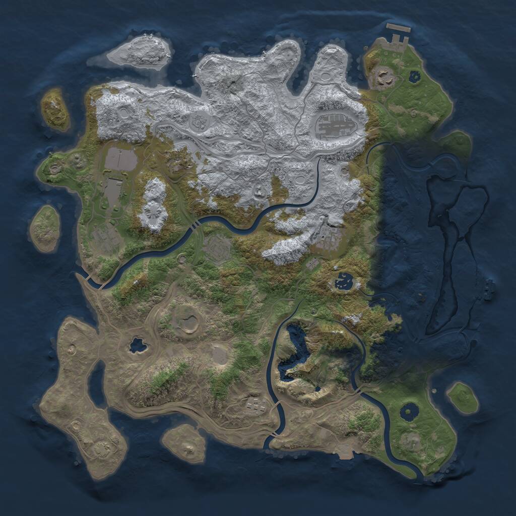 Rust Map: Procedural Map, Size: 4250, Seed: 1763249498, 16 Monuments