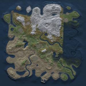Thumbnail Rust Map: Procedural Map, Size: 4250, Seed: 993719895, 15 Monuments