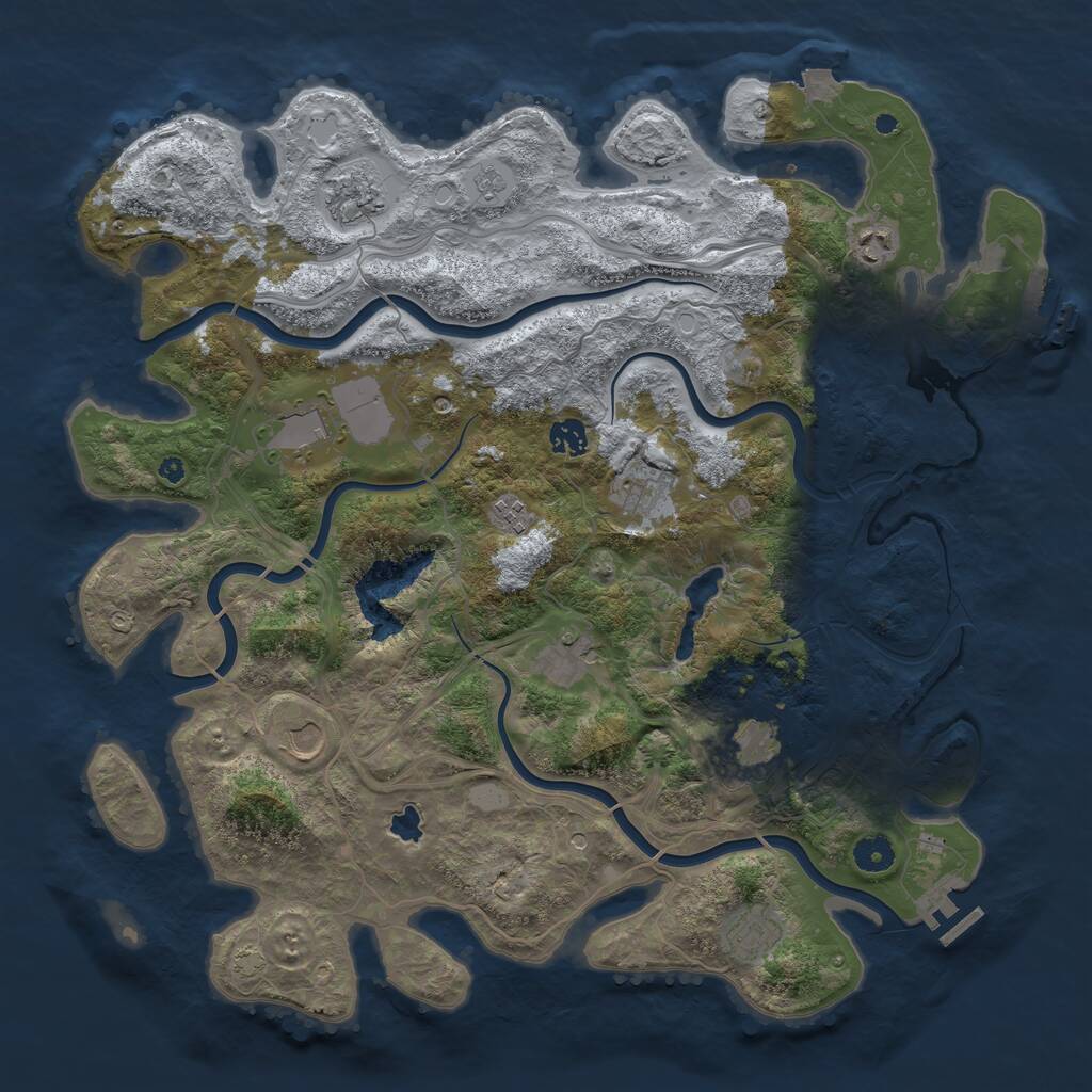 Rust Map: Procedural Map, Size: 4250, Seed: 1601869595, 16 Monuments
