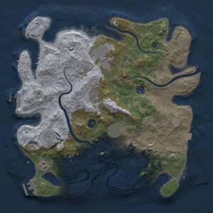 Thumbnail Rust Map: Procedural Map, Size: 3700, Seed: 1963251287, 15 Monuments