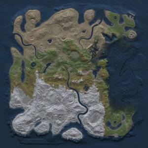Thumbnail Rust Map: Procedural Map, Size: 4500, Seed: 1931584293, 16 Monuments