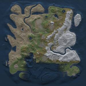 Thumbnail Rust Map: Procedural Map, Size: 4000, Seed: 503178139, 16 Monuments