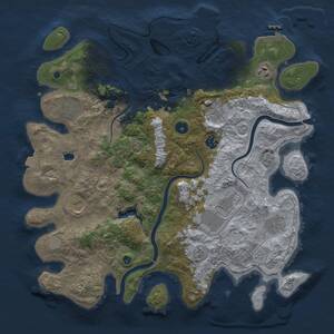 Thumbnail Rust Map: Procedural Map, Size: 4000, Seed: 1171719911, 14 Monuments