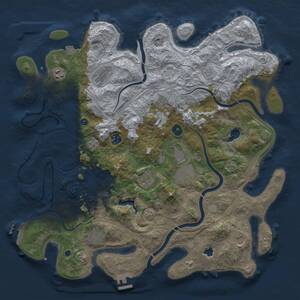 Thumbnail Rust Map: Procedural Map, Size: 4250, Seed: 1283594252, 15 Monuments