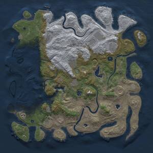 Thumbnail Rust Map: Procedural Map, Size: 4500, Seed: 655924621, 16 Monuments