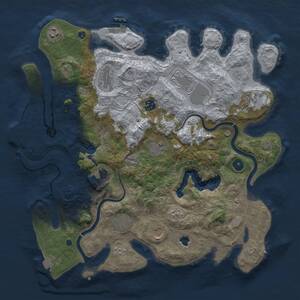 Thumbnail Rust Map: Procedural Map, Size: 4000, Seed: 370431235, 16 Monuments