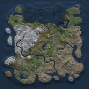 Thumbnail Rust Map: Procedural Map, Size: 4250, Seed: 576136280, 15 Monuments