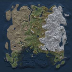 Thumbnail Rust Map: Procedural Map, Size: 4750, Seed: 1258305727, 17 Monuments