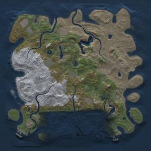 Thumbnail Rust Map: Procedural Map, Size: 4500, Seed: 1345750863, 17 Monuments