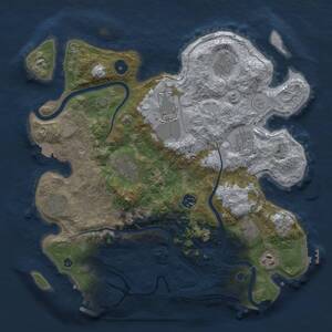 Thumbnail Rust Map: Procedural Map, Size: 3650, Seed: 938, 15 Monuments